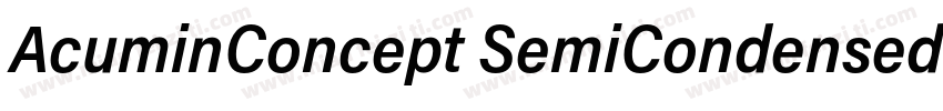 AcuminConcept SemiCondensedSemibold字体转换